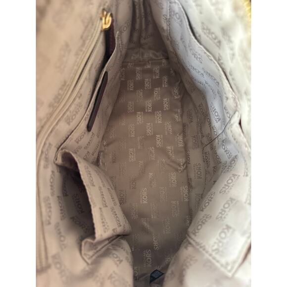 Michael Kors Cindy Pebbled Leather Medium Dome Satchel Purse Burgundy - Picture 7 of 7